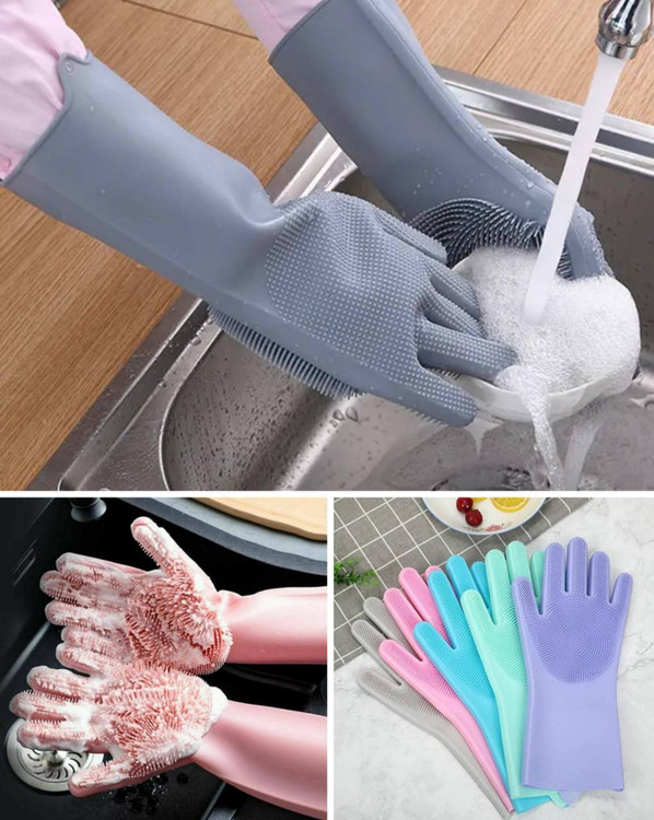 دستکش ظرفشویی پرز دار