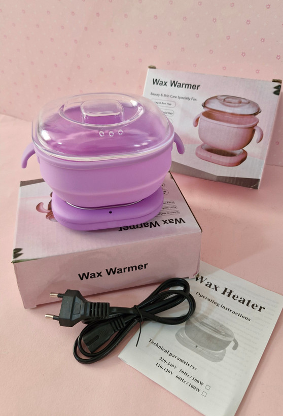 دستگاه وکس سیلیکونی wax warmer سایز بزرگ رنگ بنفش